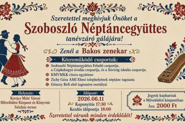 Szoboszló Néptáncegyüttes tanévzáró gála